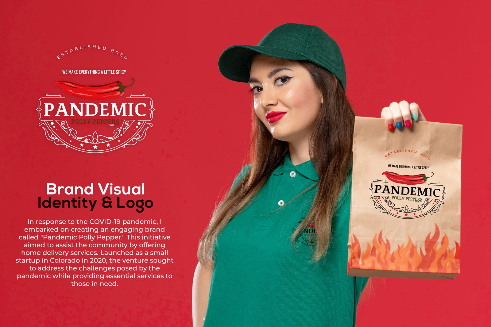 Pandemic Polly Peppers brand identity